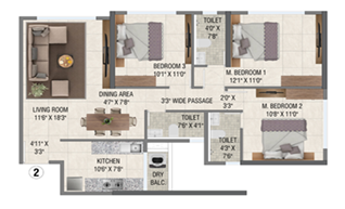 Mahavir Vista Pokhran Road 2 Thane 4BHK Plan
